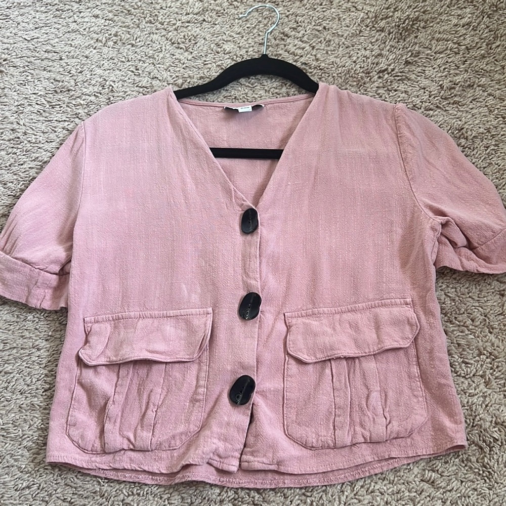 Pink crop top from topshop